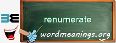 WordMeaning blackboard for renumerate